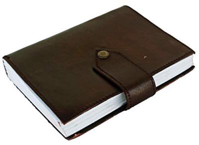 Handmade Leather Journal Notebook - Genuine Leather Bound Daily personal Diary -image