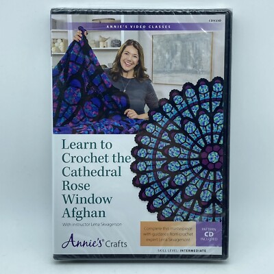 Learn to Crochet the Cathedral Rose Window Afghan DVD 2019 DIY Instruction NEW-image
