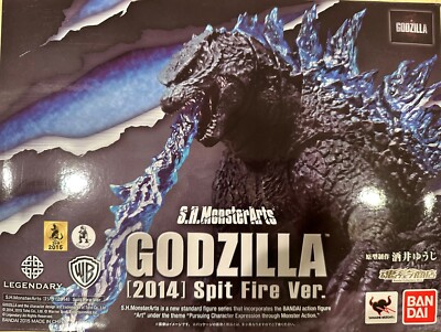 S.H.MonsterArts GODZILLA 2014 Spit Fire Ver. Legendary Action Figure (See Desc)-image