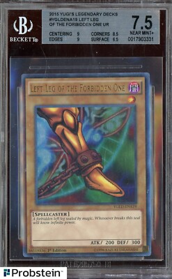 2015 Yu-Gi-Oh! Legendary Deck Left Leg of The Forbidden One BGS 7.5 NM+-image