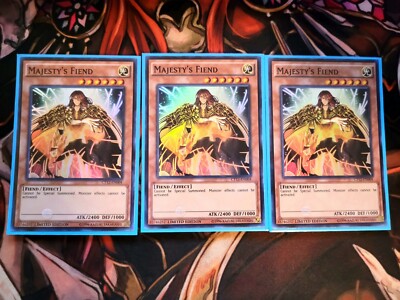 YUGIOH TCG 3X MAJESTY'S FIEND CT12-EN004 SUPER LIMITED EDITION -image