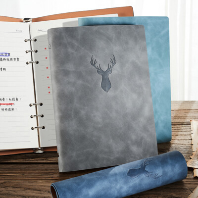 Refillable PU Leather Vintage Journal A5 Notebook Lined Paper Writing Diary 160P-image
