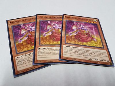 3x Yu-Gi-Oh 2015 Mega-Tin Mega Pack  #MP15-EN129 Serenade the Melodious Diva-image