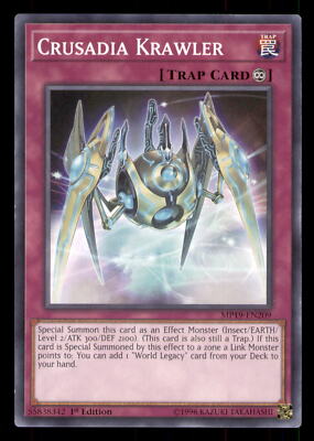 Yugioh Crusadia Krawler #MP19-EN209 2019 Gold Sarcophagus Tin Mega Pack LP-image
