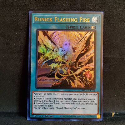 Runick Flashing Fire MP23-EN242 25th Anniversary Tin: Dueling Heroes Mega...-image
