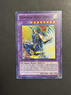 Yugioh! Elemental HERO Tempest LCGX-EN048 Super Rare 1st Edition-image