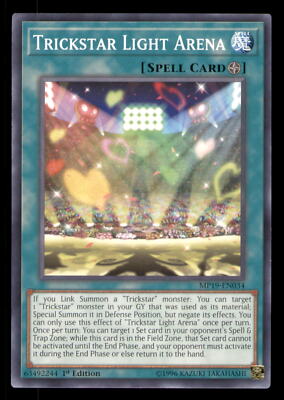 Yugioh Trickstar Light Arena #MP19-EN034 2019 Gold Sarcophagus Tin Mega Pack LP-image