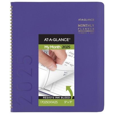 2025 Planner, Monthly, 9” x 11”, Large, Contemporary, Purple (70250X1425)-image