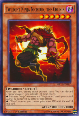 Yugioh! MP Twilight Ninja Nichirin, the Chunin - MP16-EN187 - Common - 1st Editi-image
