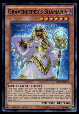 Yu-Gi-Oh! Gravekeeper's Shaman #MP14-EN214 1st Edition Near Mint-image