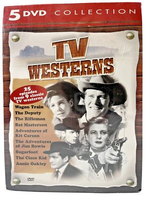 TV Westerns 5 DVD Collection Rifleman, Cisco Kid, Annie Oakley, Kit Carson - New-image