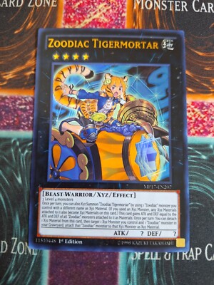 Yu-Gi-Oh! TCG Zoodiac Tigermortar MP17-EN207 Ultra Rare 1st Edition Near Mint a1-image
