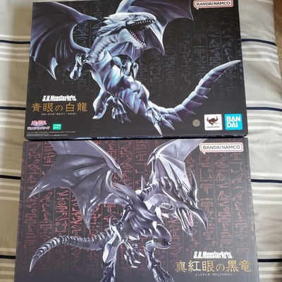 S.H.Monsterarts Yu-Gi-Oh! Blue-Eyed White Dragon, True Red-Eyed Black Set Of 2-image