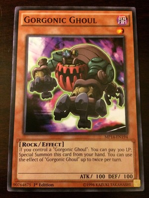 GORGONIC GHOUL MP14-EN194 Yugioh MEGA PACK TIN 2014 1st Edition NEW Near Mint x1-image