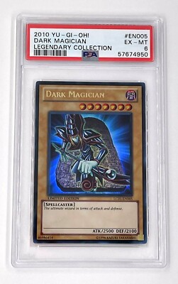 2010 YuGiOh Dark Magician LC01-EN005 Legendary Collection PSA 6-image