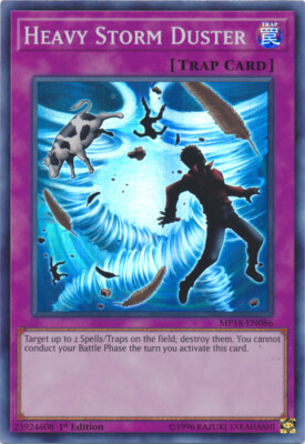 Yugioh! LP Heavy Storm Duster - MP18-EN086 - Super Rare - 1st Edition Lightly Pl-image