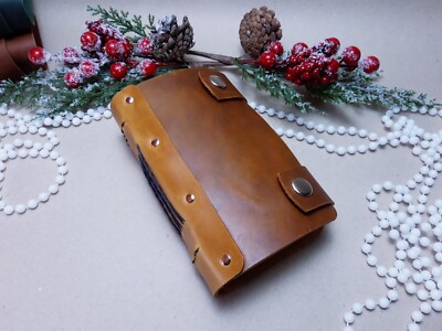 Vintage Leather Note Journal Notepad Diary Book Handmade Genuine Leather Gift Ho-image