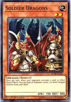 Soldier Dragons MP18-EN121 Yu-Gi-Oh! Light Play 1st Edition -image