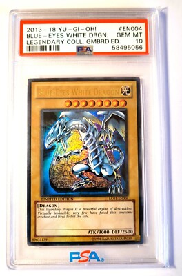BLUE-EYES WHITE DRAGON PSA 10 LC01-EN004 Ultra Legendary Collection 2013 YUGIOH-image