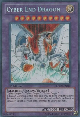 Yugioh Cyber End Dragon LCGX-EN181 Secret Rare 1st Edition NM-image