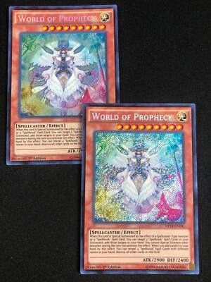 YUGIOH WORLD OF PROPHECY MP14-EN081 1ST SECRET X2 NM-image