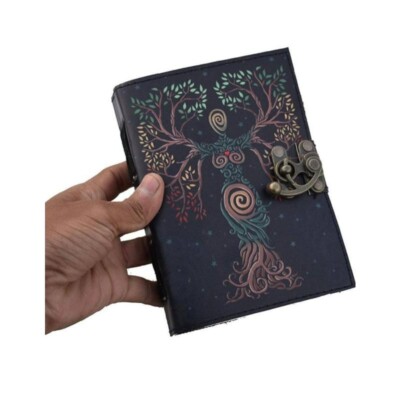 Indian Handmade leather journal Mother of Earth Deckle Edge Paper notebook Gift-image