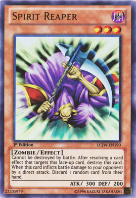 1 x Spirit Reaper - LCJW-EN190 - Ultra Rare - 1st Edition Near Mint, English-image