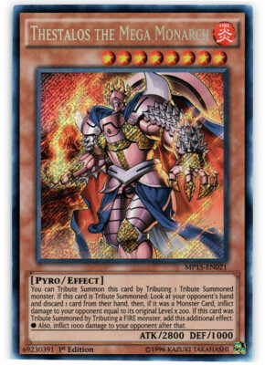 Thestalos the Mega Monarch - MP15-EN021 - Secret Rare - 1st Edition x1 - Lightly-image