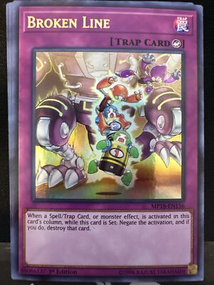 Yugioh! TCG Broken Line MP18-EN156 Ultra Rare Trap Card 1st Edition-image