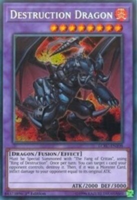 Yugioh! LP Destruction Dragon - LCKC-EN108 - Secret Rare - 1st Edition Lightly P-image
