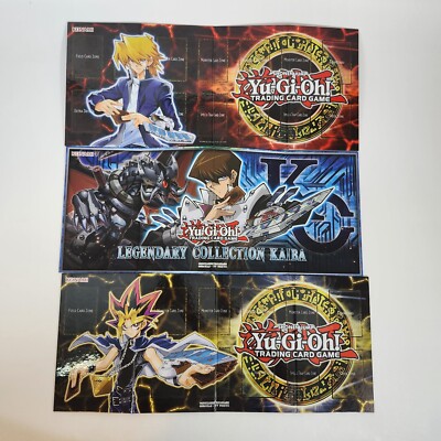Yugioh Trading Card Game Boards 3 Playmats 1996 2014 Legendary Collection Kaiba-image