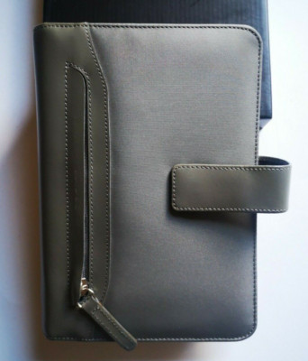 Piquadro Leather Synthetic Organizer Agenda Planner Cover Grey Medium Italy-image