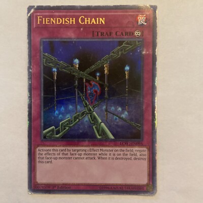 Yu-Gi-Oh! TCG Fiendish Chain Legendary Collection Kaiba LCKC-EN095 1st ED MP-image