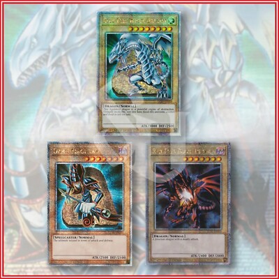 YuGiOh LEGENDARY COLLECTION QCR 25TH DARK MAGICIAN BLUE EYES RED EYES LC01🔥-image