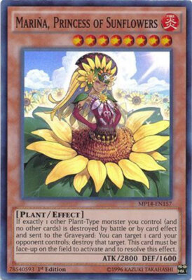 Yu-Gi-Oh Card - MP14-EN157 - MARINA, PRINCESS OF SUNFLOWERS (super rare) - NM/M-image