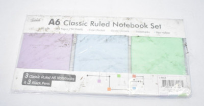 Feela 3 Pack Pocket Small Notebook Journals Mini Cute Hardcover College Ruled-image