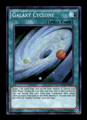 Yugioh MP16-EN027 Galaxy Cyclone Unlimited Secret Rare Spell-image