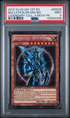 2012 Yu-Gi-Oh! Black Luster Soldier Envoy LCYW-EN025 1st Secret Rare PSA 9-image