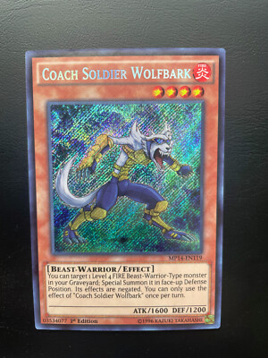 Yugioh Coach Soldier Wolfbark MP14-EN119 1st Edition Secret Rare NM-image