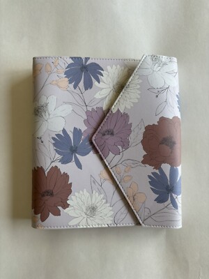Erin Condren A5 Binder Cover Budget Planner  Floral Pattern Vegan Leather-image