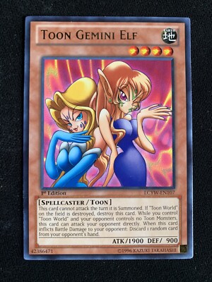 Toon Gemini Elf LCYW-EN107 Legendary Collection 3: Yugi's World 1st Edition-NM/M-image