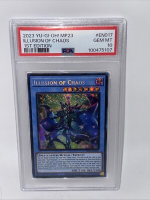 Illusion of Chaos MP23-EN017 25th Anniversary Tin Dueling Heroes Mega PSA 10-image