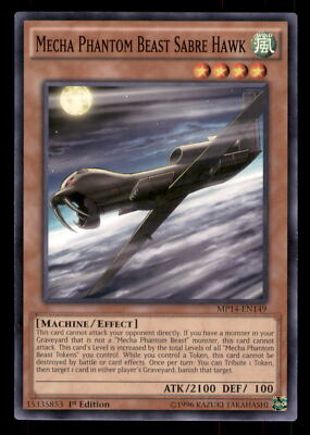 Yugioh Mecha Phantom Beast Sabre Hawk #MP14-EN149 2014 Mega-Tins Mega Pack LP-image