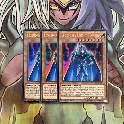 DRL3-EN041 x3 Legendary Knight Timaeus Ultra Rare Excellent Condition Yugioh-image