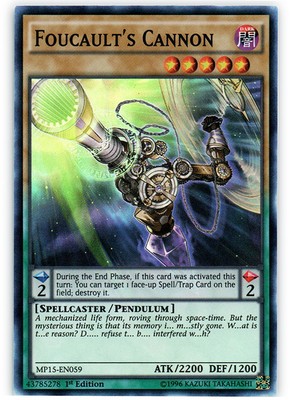 Foucault's Cannon - MP15-EN059 - Super Rare - 1st Edition - Moderately Played-image
