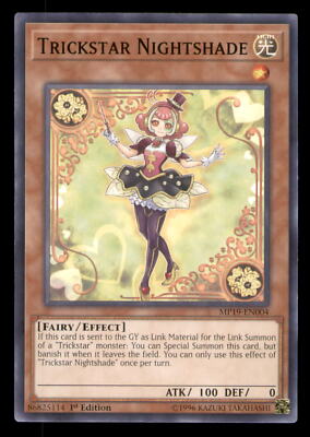 Yugioh Trickstar Nightshade #MP19-EN004 2019 Gold Sarcophagus Tin Mega Pack LP-image