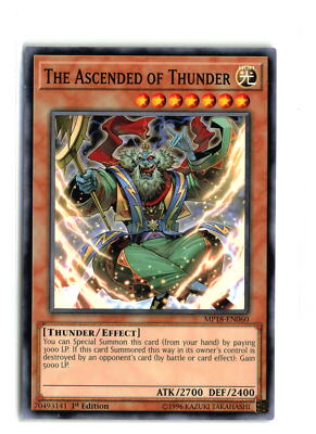 THE ASCENDED OF THUNDER MP18-EN060 1st EDITION YUGIOH TCG LP-image