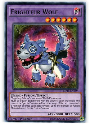 Yugioh! Frightfur Wolf - MP15-EN159 - Rare - 1st Edition Near Mint, English-image