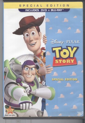 Toy Story (1995 2-Disc DVD + Blu-ray) Tim Allen Tom Hanks Animation Comedy-image