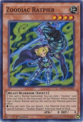 Zoodiac Ratpier (MP17-EN181) - Super Rare - 1st Edition-image